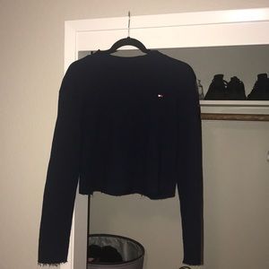 cropped, long sleeve Tommy Hilfiger shirt